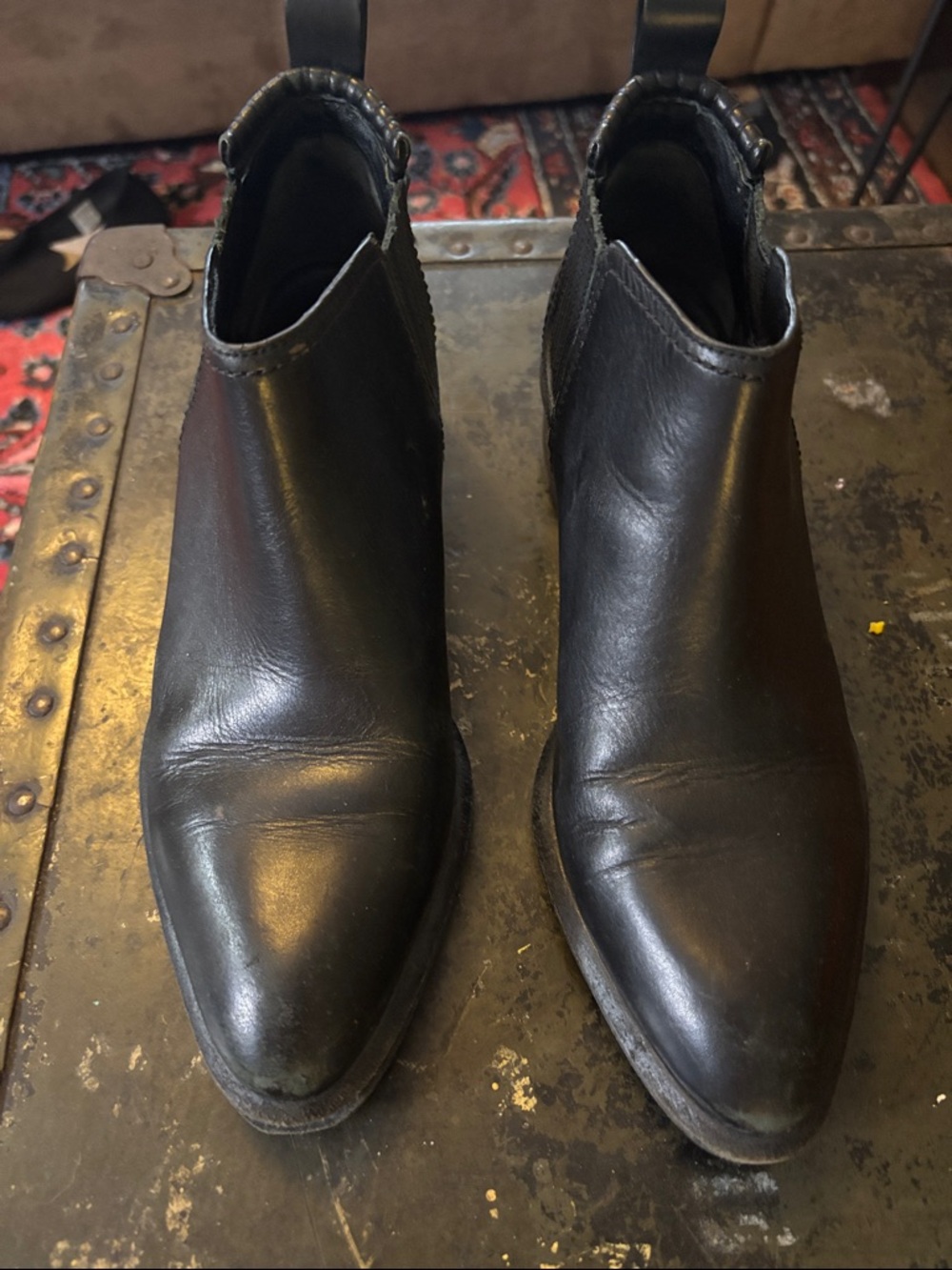 Alexander Wang Black Leather Chukka Slip-On Boots